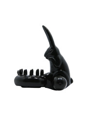 ANILLO VIBRADOR CON CONEJO PARA PAREJAS - NEGRO DE LA MARCA BAILE FOR HIM