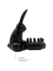 ANILLO VIBRADOR CON CONEJO PARA PAREJAS - NEGRO DE LA MARCA BAILE FOR HIM