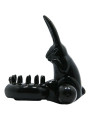 ANILLO VIBRADOR CON CONEJO PARA PAREJAS - NEGRO DE LA MARCA BAILE FOR HIM