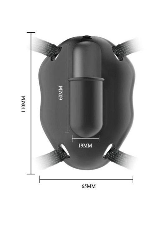 STRAP ON VIBRADOR UNISEX CON BALA Y CORREAS AJUSTABLES DE LA MARCA PRETTY LOVE