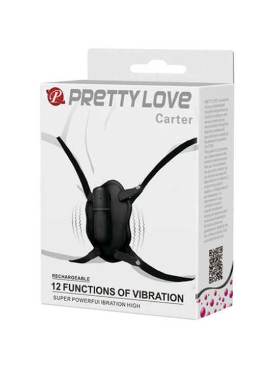 STRAP ON VIBRADOR UNISEX CON BALA Y CORREAS AJUSTABLES DE LA MARCA PRETTY LOVE