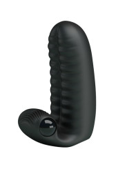 VIBRADOR DEDAL TEXTURIZADO NEGRO PARA ESTIMULACIÓN ÍNTIMA DE LA MARCA PRETTY LOVE