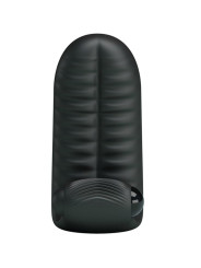 VIBRADOR DEDAL TEXTURIZADO NEGRO PARA ESTIMULACIÓN ÍNTIMA DE LA MARCA PRETTY LOVE