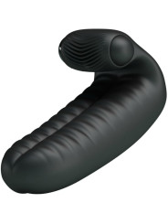 VIBRADOR DEDAL TEXTURIZADO NEGRO PARA ESTIMULACIÓN ÍNTIMA DE LA MARCA PRETTY LOVE