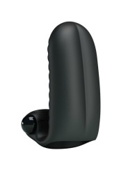 VIBRADOR DEDAL TEXTURIZADO NEGRO PARA ESTIMULACIÓN ÍNTIMA DE LA MARCA PRETTY LOVE