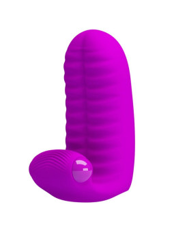 VIBRADOR DEDAL TEXTURIZADO CON VIBRACIONES LILA DE LA MARCA PRETTY LOVE