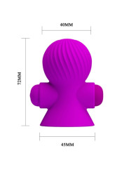 ESTIMULADOR PEZONES 12 MODOS VIBRACIÓN SILICONA USB DE LA MARCA PRETTY LOVE SMART