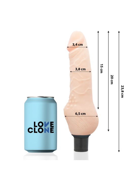 VIBRADOR REALÍSTICO SELF LUBRICATION 23.8 CM DE LA MARCA LOVECLONE