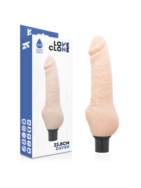 VIBRADOR REALÍSTICO SELF LUBRICATION 23.8 CM DE LA MARCA LOVECLONE