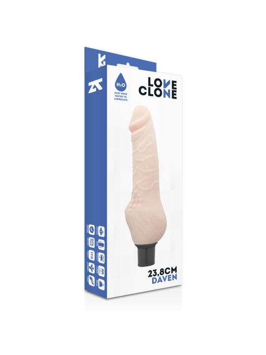 VIBRADOR REALÍSTICO SELF LUBRICATION 23.8 CM DE LA MARCA LOVECLONE
