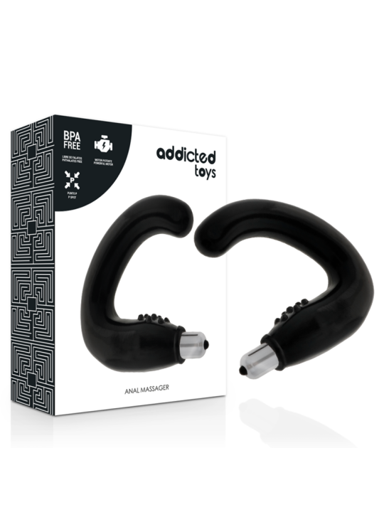 MASAJEAOR ANAL VIBRADOR PRÓSTATA NEGRO ADDICTED DE LA MARCA ADDICTED TOYS
