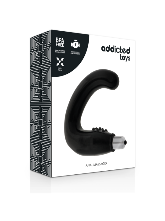 MASAJEAOR ANAL VIBRADOR PRÓSTATA NEGRO ADDICTED DE LA MARCA ADDICTED TOYS