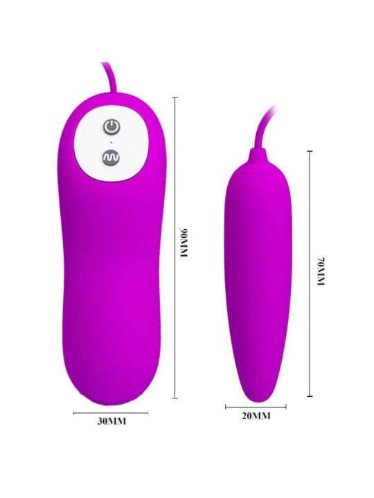 HARRIET HUEVO VIBRADOR SILICONA 12 MODOS DE LA MARCA PRETTY LOVE