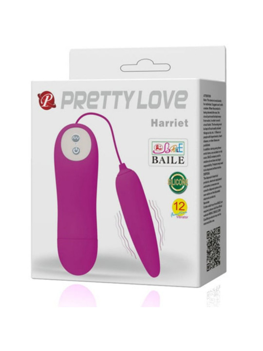 HARRIET HUEVO VIBRADOR SILICONA 12 MODOS DE LA MARCA PRETTY LOVE