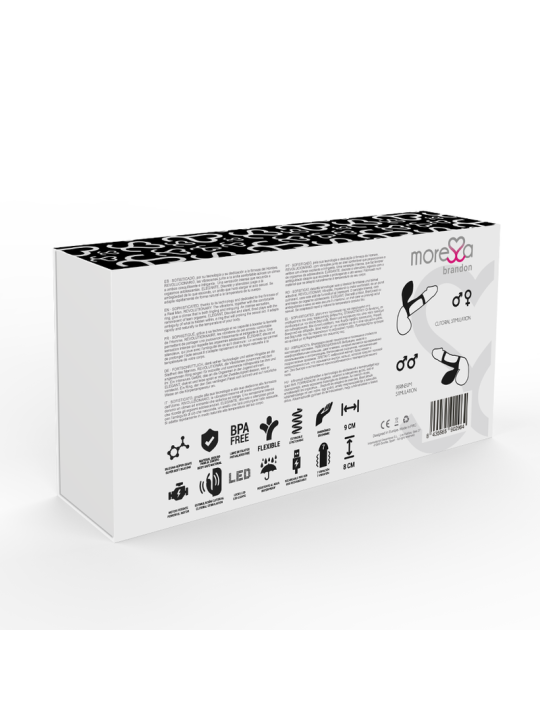 ANILLO VIBRADOR BRANDON CON FUNDA SILICONA PREMIUM DE LA MARCA MORESSA