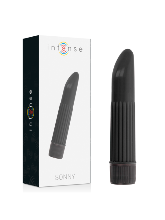 VIBRADOR SONNY CURVO 13.5CM PLÁSTICO ABS NEGRO DE LA MARCA INTENSE FUN