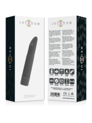 VIBRADOR SONNY CURVO 13.5CM PLÁSTICO ABS NEGRO DE LA MARCA INTENSE FUN