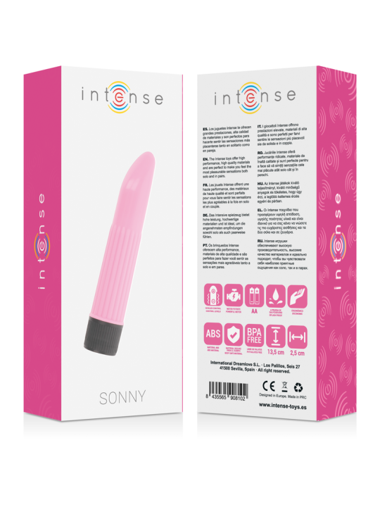 VIBRADOR SONNY ROSA 13.5CM - PLÁSTICO ABS NO POROSO DE LA MARCA INTENSE FUN