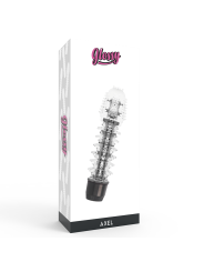 VIBRADOR JELLY AXEL NEGRO PLATINO IMPERMEABLE DE LA MARCA GLOSSY