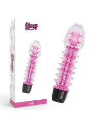 VIBRADOR JELLY AXEL ROSA PLATINO IMPERMEABLE DE LA MARCA GLOSSY