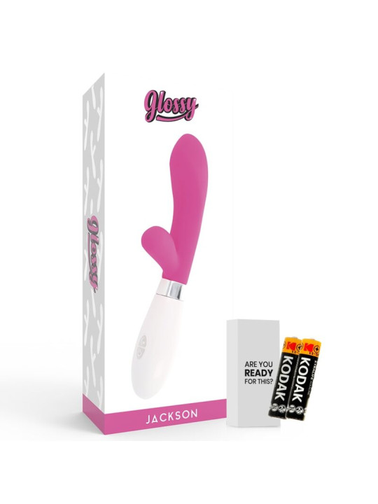 MASAJEADOR CONEJO JACKSON 10 FUNCIONES SILICONA DE LA MARCA GLOSSY