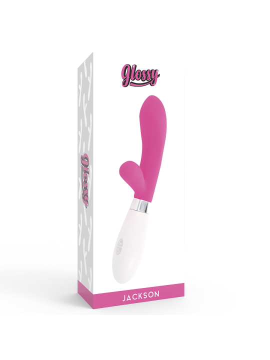 MASAJEADOR CONEJO JACKSON 10 FUNCIONES SILICONA DE LA MARCA GLOSSY