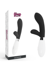 MASAJEADOR CONEJO 10 FUNCIONES SILICONA NEGRO DE LA MARCA GLOSSY