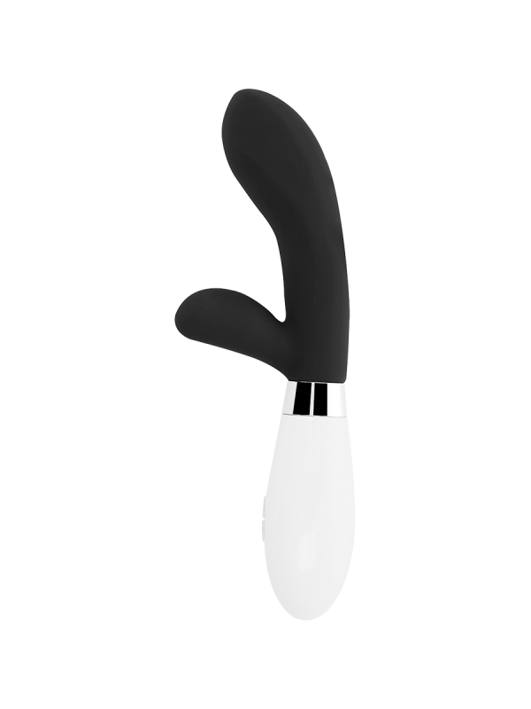 MASAJEADOR CONEJO 10 FUNCIONES SILICONA NEGRO DE LA MARCA GLOSSY