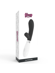 MASAJEADOR CONEJO 10 FUNCIONES SILICONA NEGRO DE LA MARCA GLOSSY