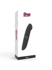 VIBRADOR PHIL NEGRO ESTIMULADOR PUNTO G SILENCIOSO DE LA MARCA GLOSSY