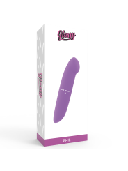 VIBRADOR PHIL LILA ESTIMULADOR PUNTO G SILENCIOSO DE LA MARCA GLOSSY