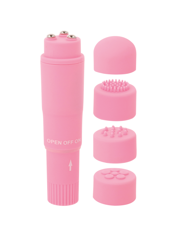 VIBRADOR POCKET KURT ROSA 4 CABEZALES MULTIVELOCIDAD DE LA MARCA GLOSSY