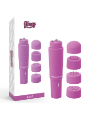 VIBRADOR POCKET KURT 4 CABEZALES MASAJEADOR LILA DE LA MARCA GLOSSY