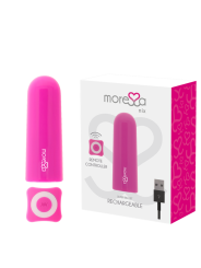 VIBRADOR CONTROL REMOTO NIX ROSA SILENCIOSO Y RECARGABLE DE LA MARCA MORESSA