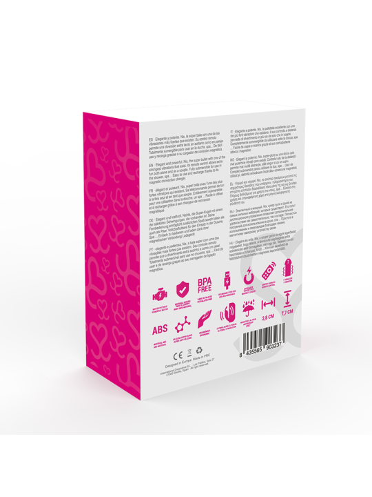 VIBRADOR CONTROL REMOTO NIX ROSA SILENCIOSO Y RECARGABLE DE LA MARCA MORESSA