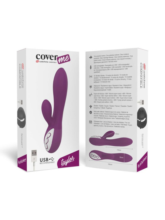 VIBRADOR TAYLOR DUAL WATCHME - CLÍTORIS Y PUNTO G DE LA MARCA COVERME