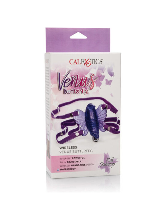 VIBRADOR MARIPOSA CLITORIS Y ANO CON CORREAS AJUSTABLES DE LA MARCA CALEXOTICS