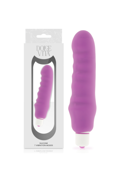 VIBRADOR SILICONA SUAVE DOLCE VITA LILA DE LA MARCA DOLCE VITA