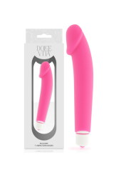 VIBRADOR REALISTA SILICONA SUAVE ROSA DOLCE VITA DE LA MARCA DOLCE VITA
