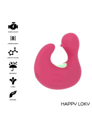 DEDAL VIBRADOR SILICONA RECARGABLE DUCKYMANIA 8 MODOS DE LA MARCA HAPPY LOKY