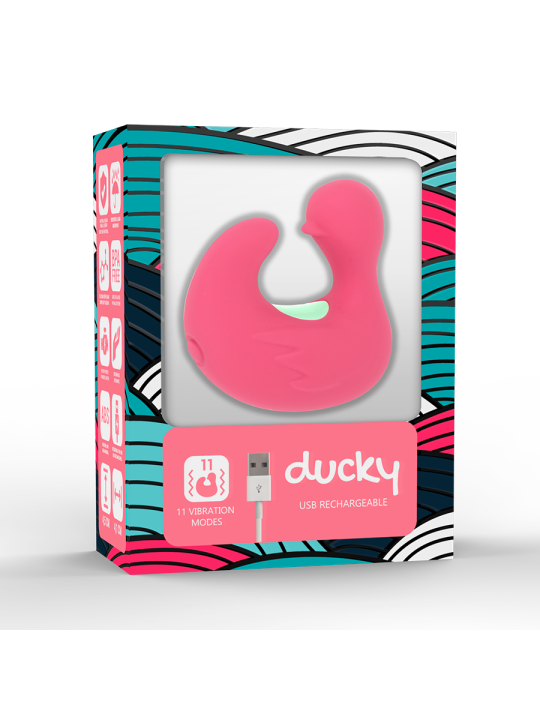 DEDAL VIBRADOR SILICONA RECARGABLE DUCKYMANIA 8 MODOS DE LA MARCA HAPPY LOKY
