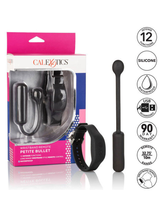 BALA VIBRADORA RECARGABLE CON CONTROL DE PULSERA DE LA MARCA CALEXOTICS