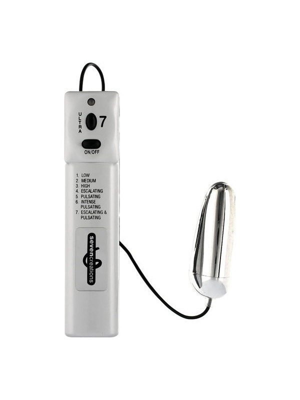 HUEVO VIBRADOR ULTRA 7 CON MANDO Y 3 VELOCIDADES DE LA MARCA SEVEN CREATIONS