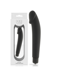 VIBRADOR REALISTA SILICONA SUAVE NEGRO DOLCE VITA DE LA MARCA DOLCE VITA