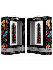 BALA VIBRADORA RECARGABLE 10 MODOS SKULL DE LA MARCA CUSTOM BULLETS