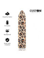 BALA VIBRADORA RECARGABLE 10 MODOS LEOPARD DE LA MARCA CUSTOM BULLETS
