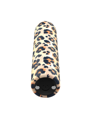 BALA VIBRADORA RECARGABLE 10 MODOS LEOPARD DE LA MARCA CUSTOM BULLETS