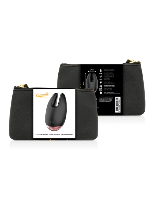 ESTIMULADOR CLÍTORIS NEGRO / GOLD DE LA MARCA COQUETTE TOYS