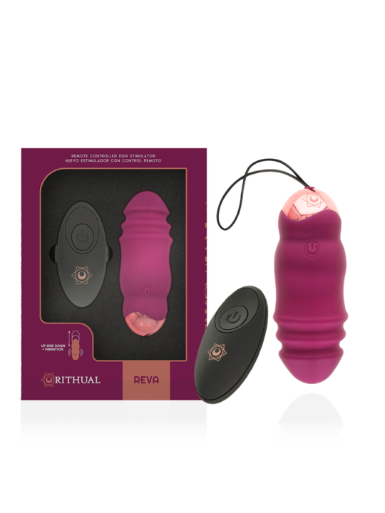 HUEVO VIBRADOR CONTROL REMOTO REVA UP&DOWN 10 MODOS DE LA MARCA RITHUAL