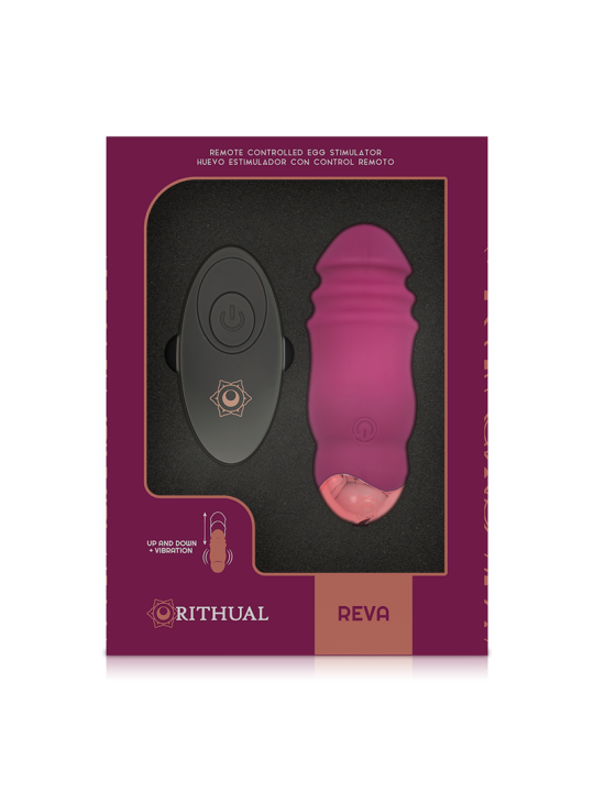 HUEVO VIBRADOR CONTROL REMOTO REVA UP&DOWN 10 MODOS DE LA MARCA RITHUAL